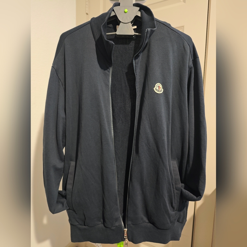 Authentic Moncler Men's Full Zip Maglione Cardigan Navy Blue Size XXXL